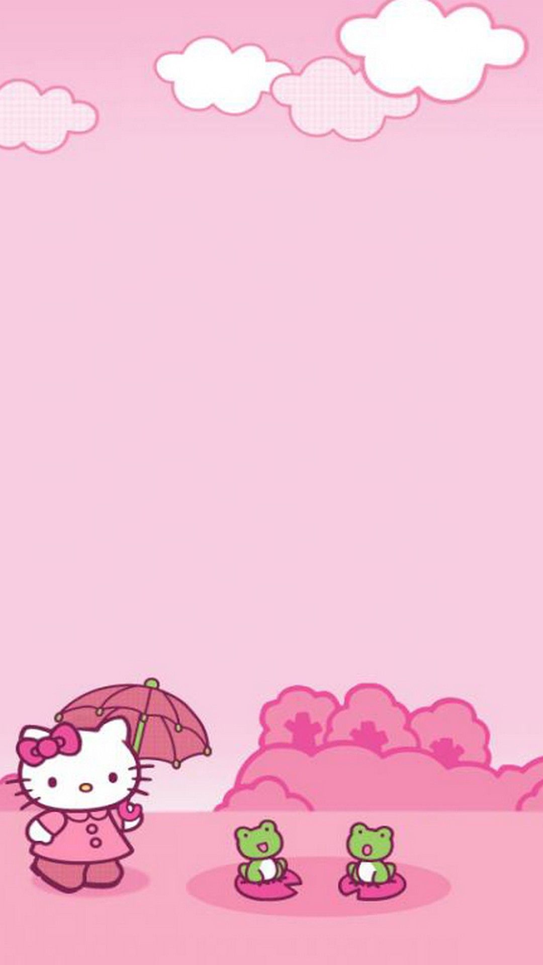 Hello Kitty ombrello rosa, kawaii, 1080x1920 Full HD Verticale, Smartphone