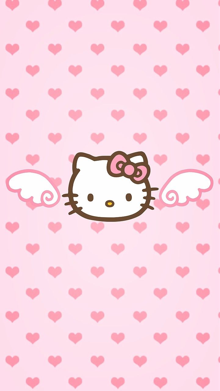 Hello Kitty angelo cuori rosa, Sanrio, 721x1280 Verticale, Telefono