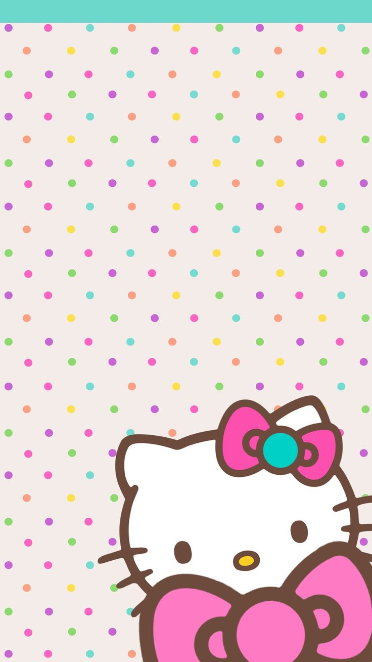 Hello Kitty pois colorati, 736x1308 Verticale, iPhone