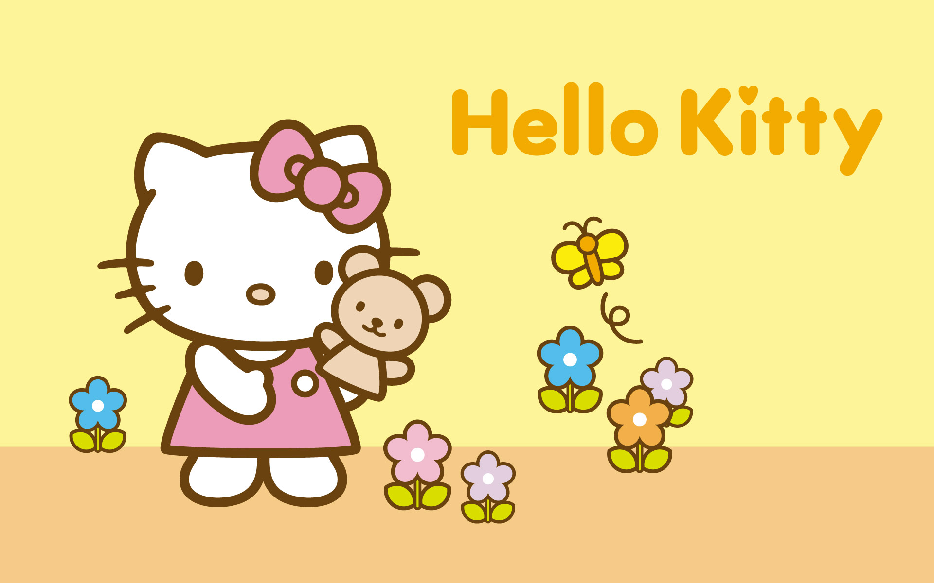 Hello Kitty con orsacchiotto, 1920x1200 WUXGA, Desktop