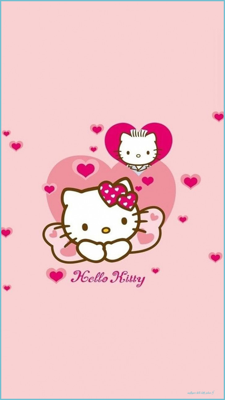 Hello Kitty cuori rosa, 727x1293 Full HD Verticale, iPhone