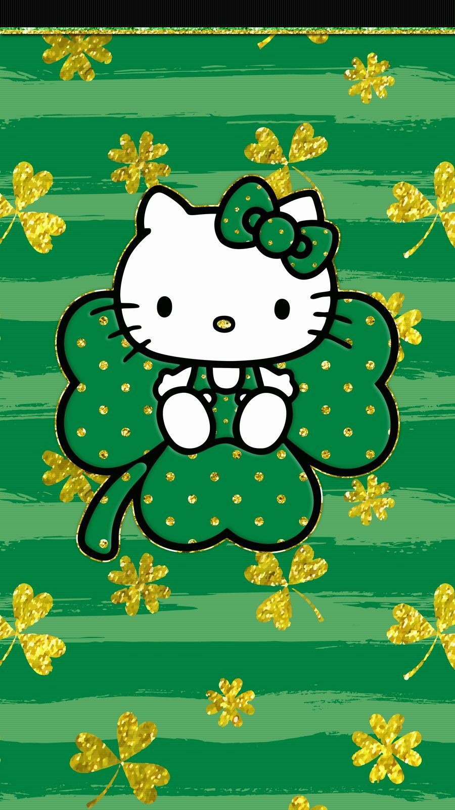 Hello Kitty quadrifoglio verde, 900x1600 Full HD Verticale, Smartphone