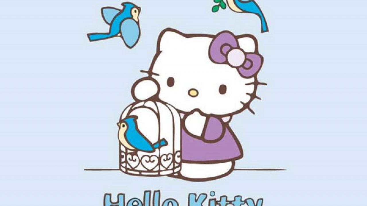 Hello Kitty con uccellini blu, 1280x720 720p, iMac