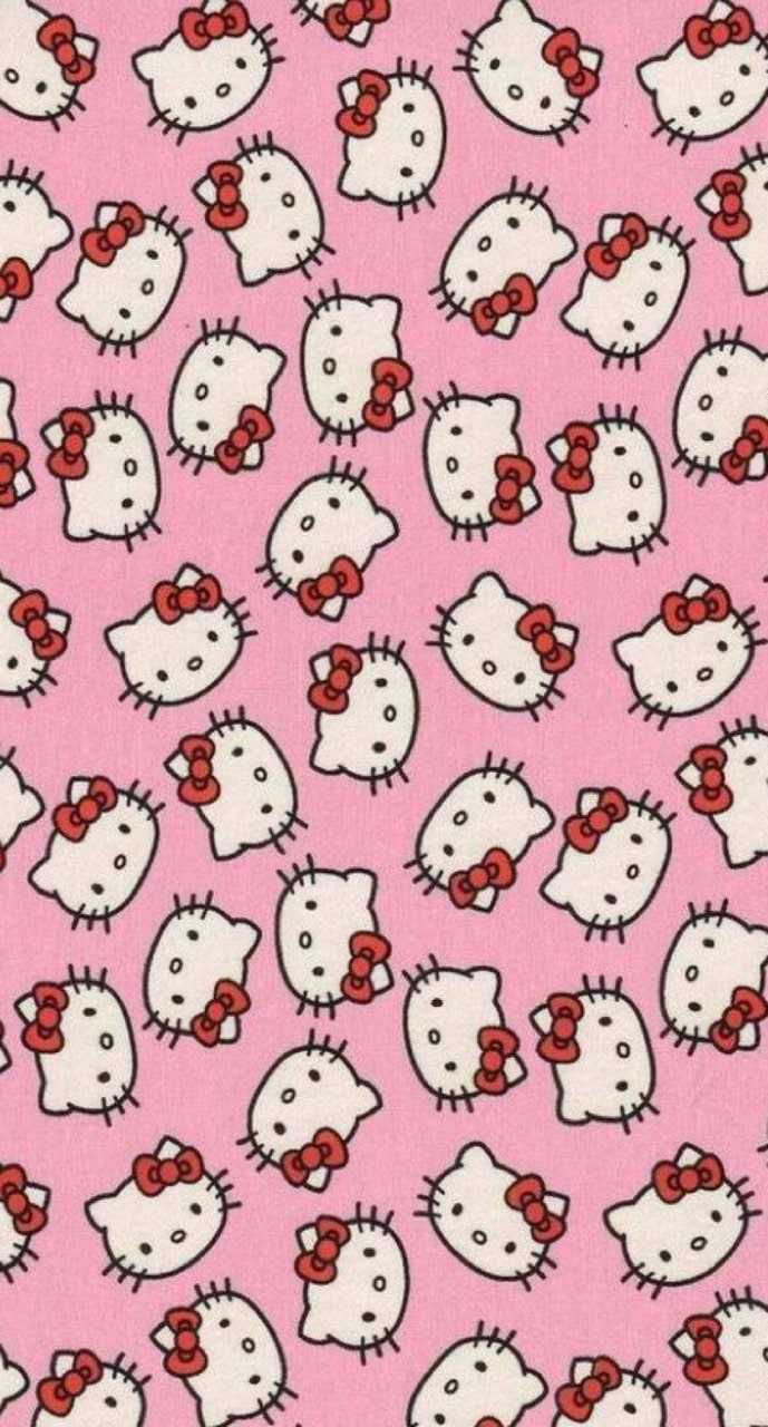 Hello Kitty pattern rosa, 689x1280 Full HD Verticale, iPhone