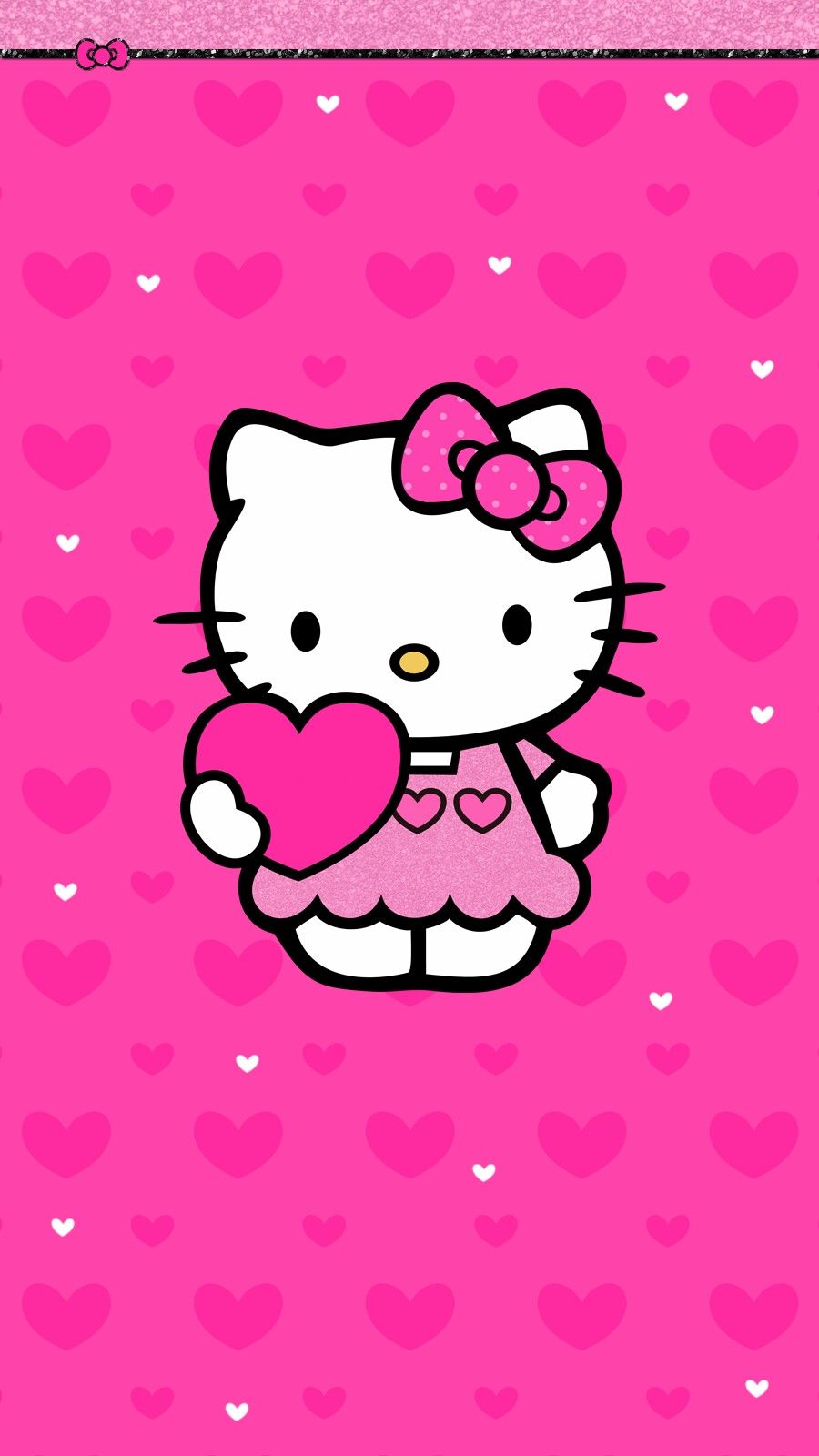 Hello Kitty cuore rosa, 900x1600 Full HD Verticale, Smartphone