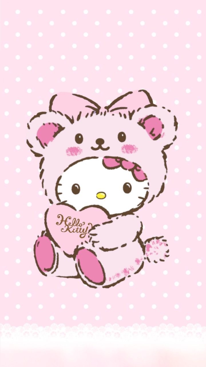 Hello Kitty costume orsetto rosa, 720x1280 Verticale, Telefono