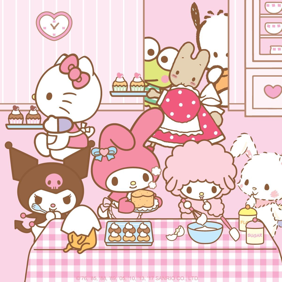 Hello Kitty e amici Sanrio, personaggi kawaii giapponesi, 1200x1200 HD, Desktop