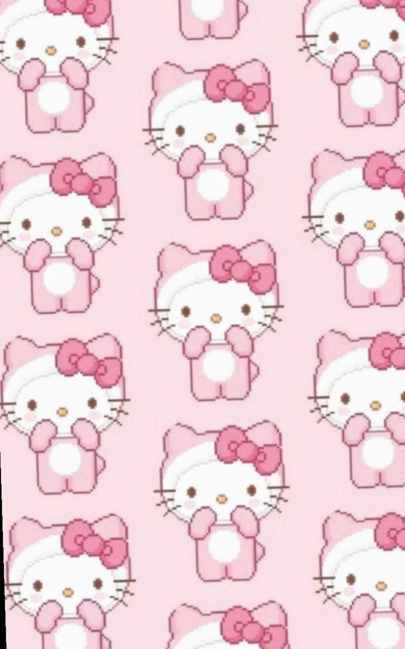 Hello Kitty rosa pattern, 800x1280 Full HD Verticale, iPhone