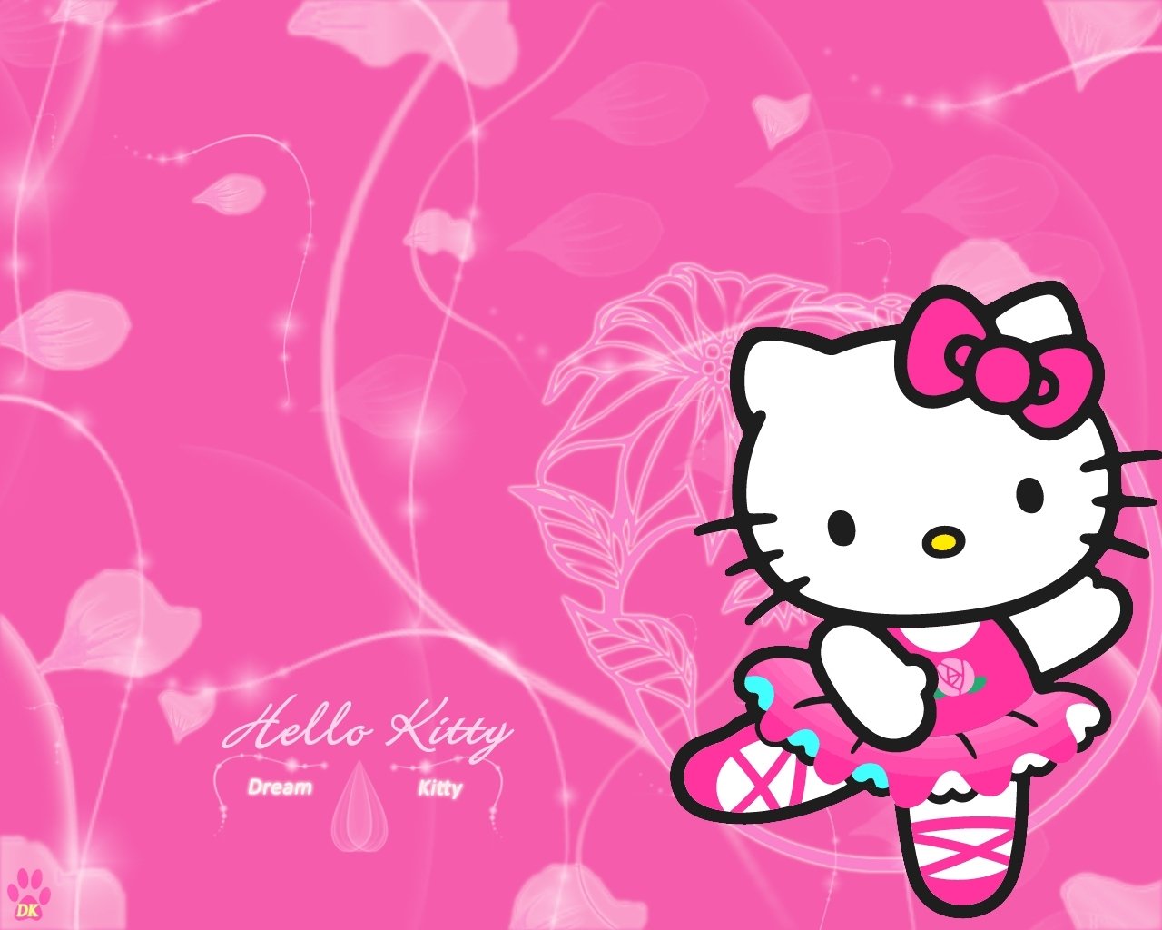 Hello Kitty ballerina rosa, 1280x1024 HD, Desktop