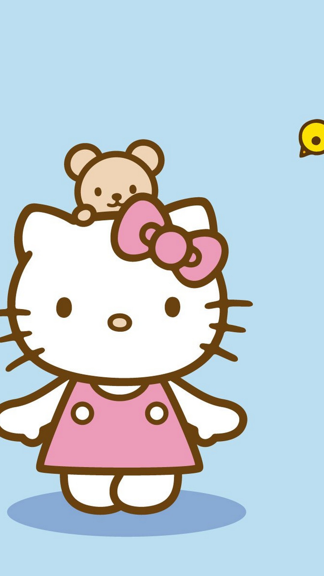 Hello Kitty con orsetto, Sanrio, 1080x1920 Verticale, Mobile