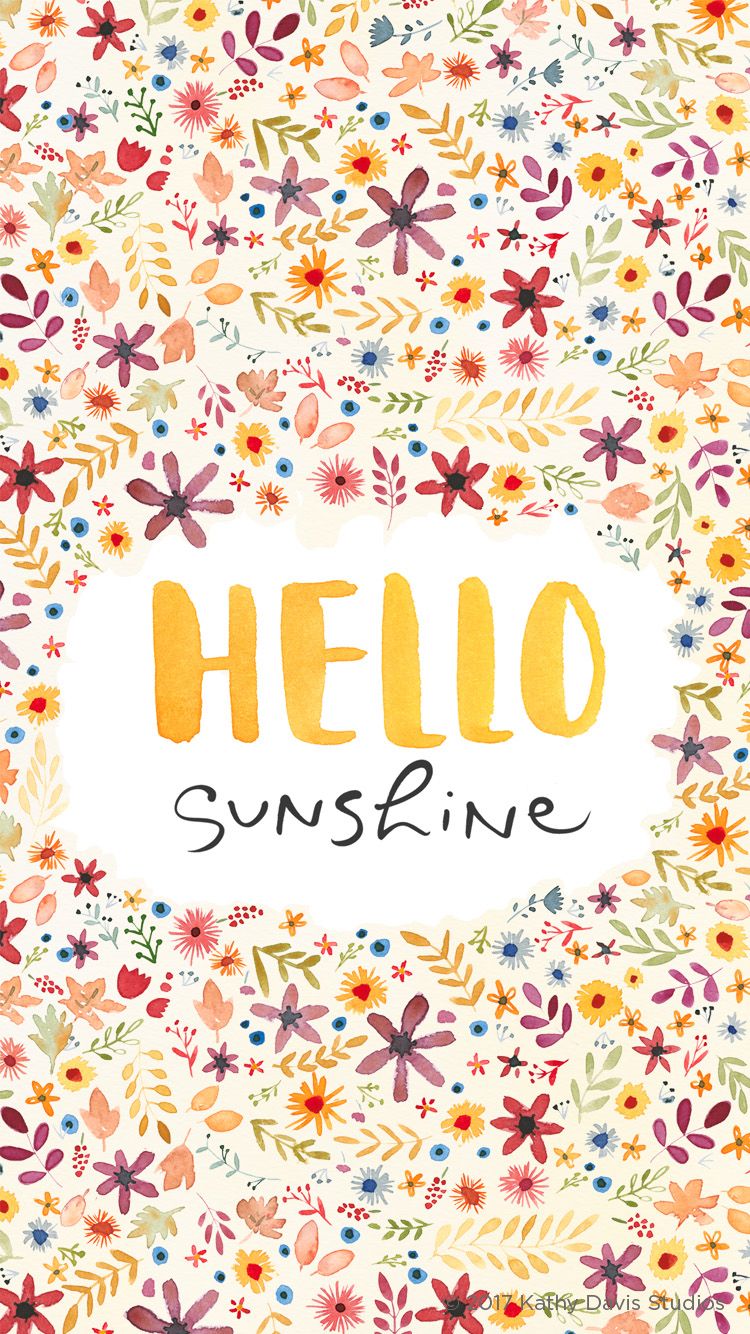 Hello Sunshine fiori colorati, 750x1334 Verticale, Mobile