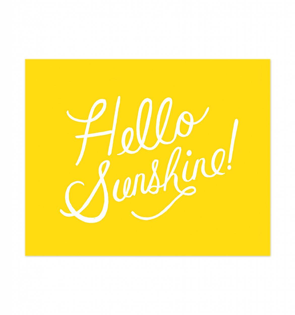 Scritta Hello Sunshine sfondo giallo, 1170x1248 Full HD Verticale, Smartphone