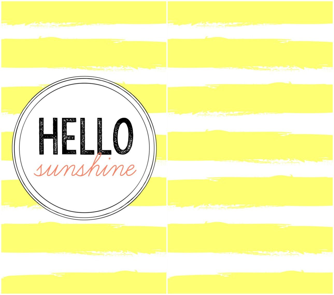 Hello Sunshine strisce gialle, 1289x1140 HD, Desktop