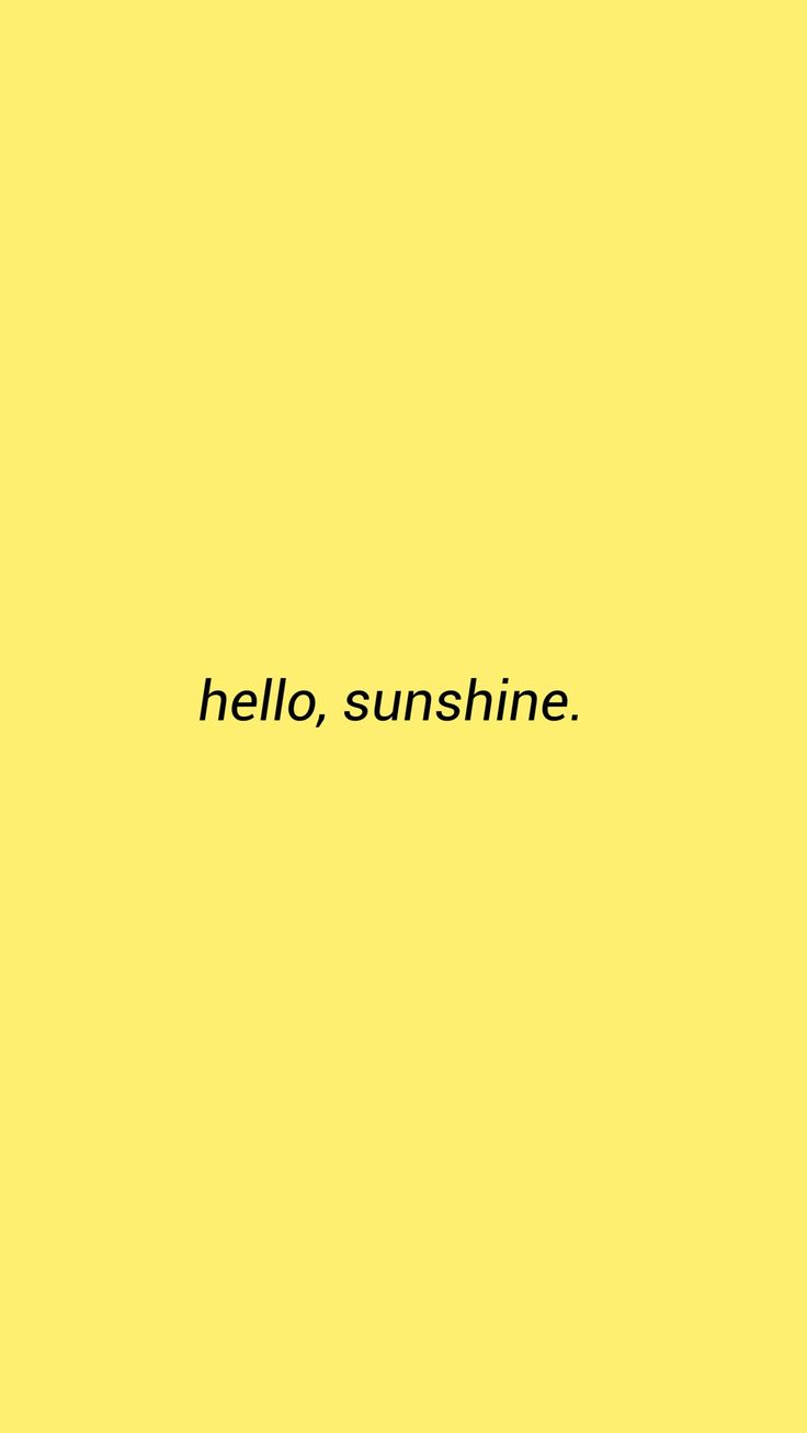 Testo hello sunshine, sfondo giallo, 736x1306 Full HD Verticale, iPhone