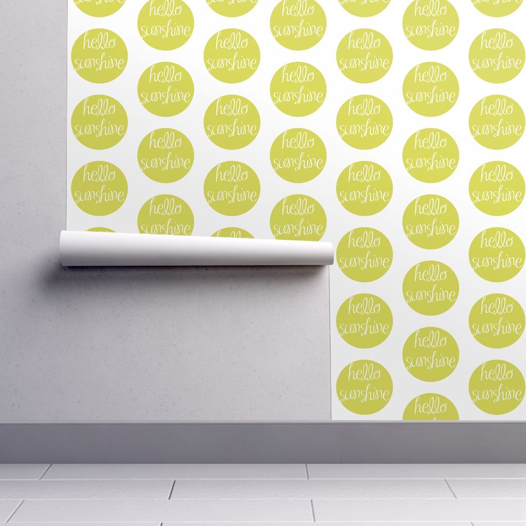 Pois verdi con scritta hello sunshine, 1024x1024 HD, Desktop