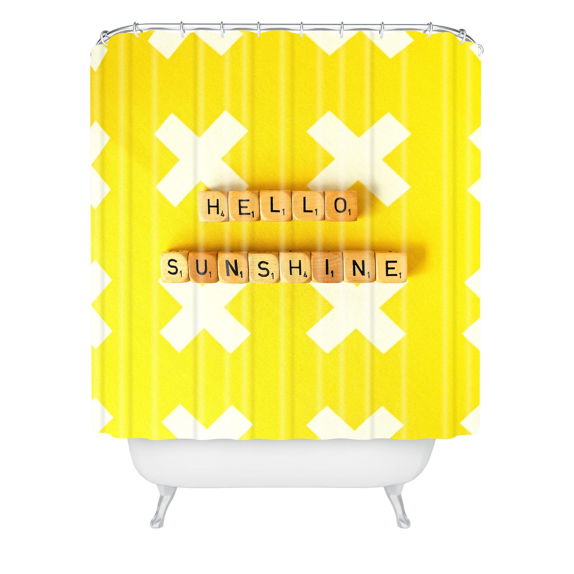 Tende doccia gialla Hello Sunshine, 2000x2000 2K, Laptop