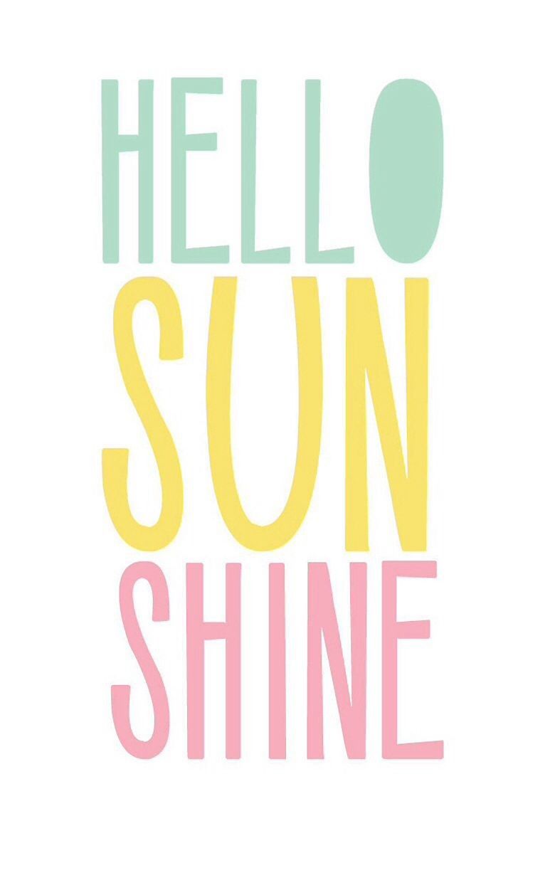Testo Hello Sunshine pastello, 780x1230 Full HD Verticale, iPhone