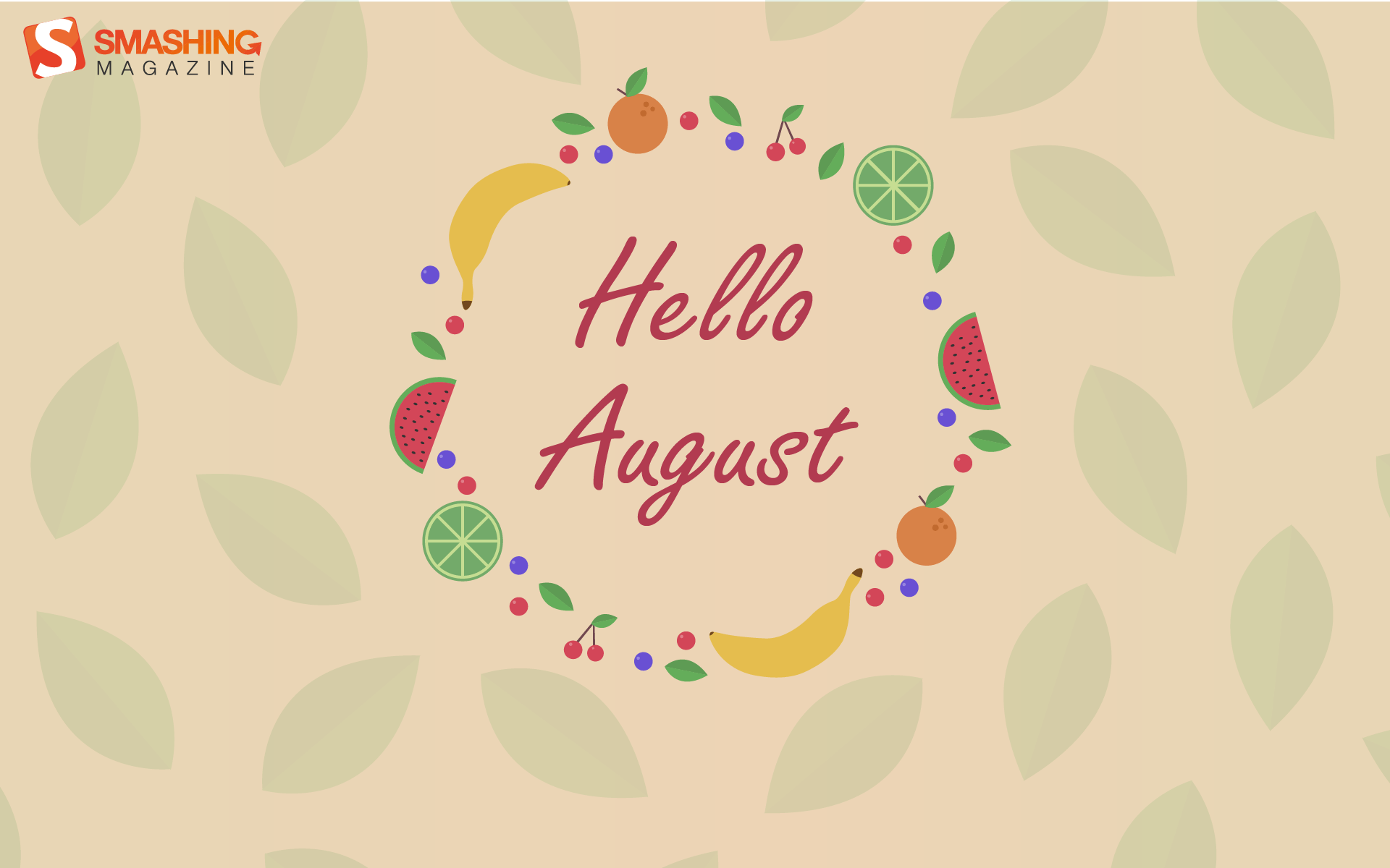 Ghirlanda di frutta Hello August, 1920x1200 WUXGA, Desktop