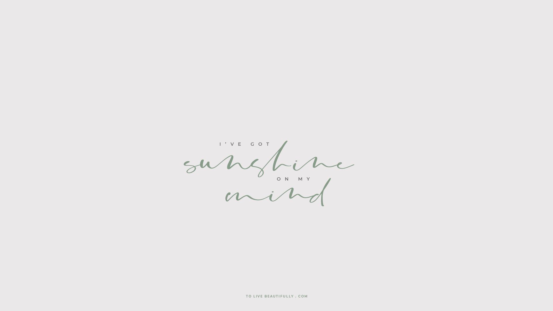 scritta corsiva sunshine on mind, 1920x1080 Full HD, Desktop