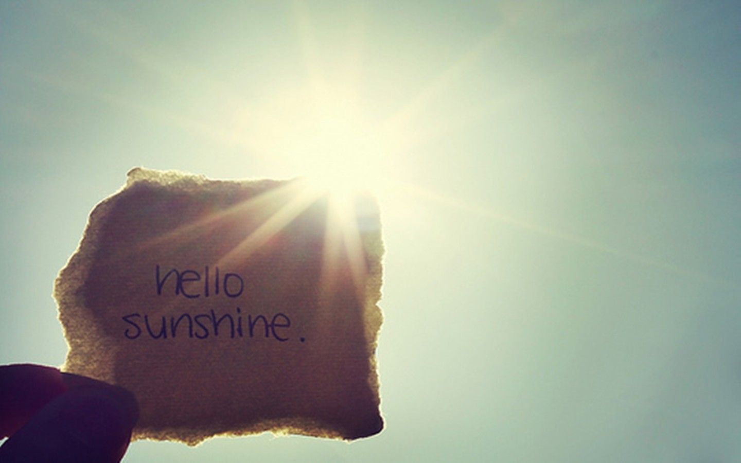 Carta con scritta hello sunshine, 1440x900 720p, Laptop