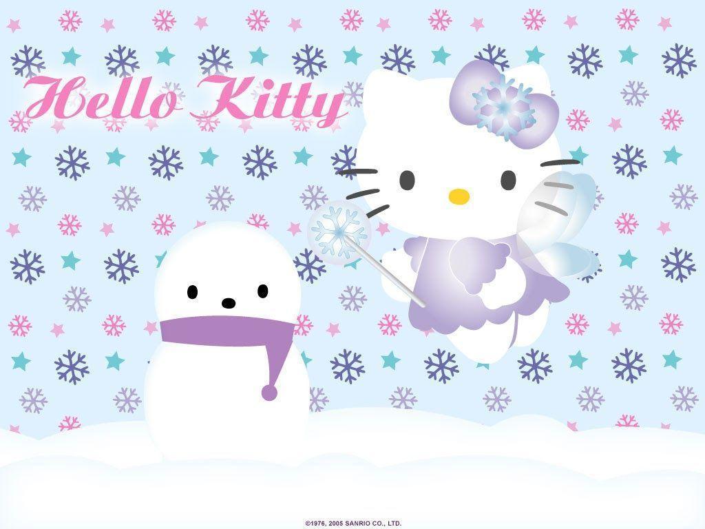 Hello Kitty snowboard inverno, 1024x768 HD, PC