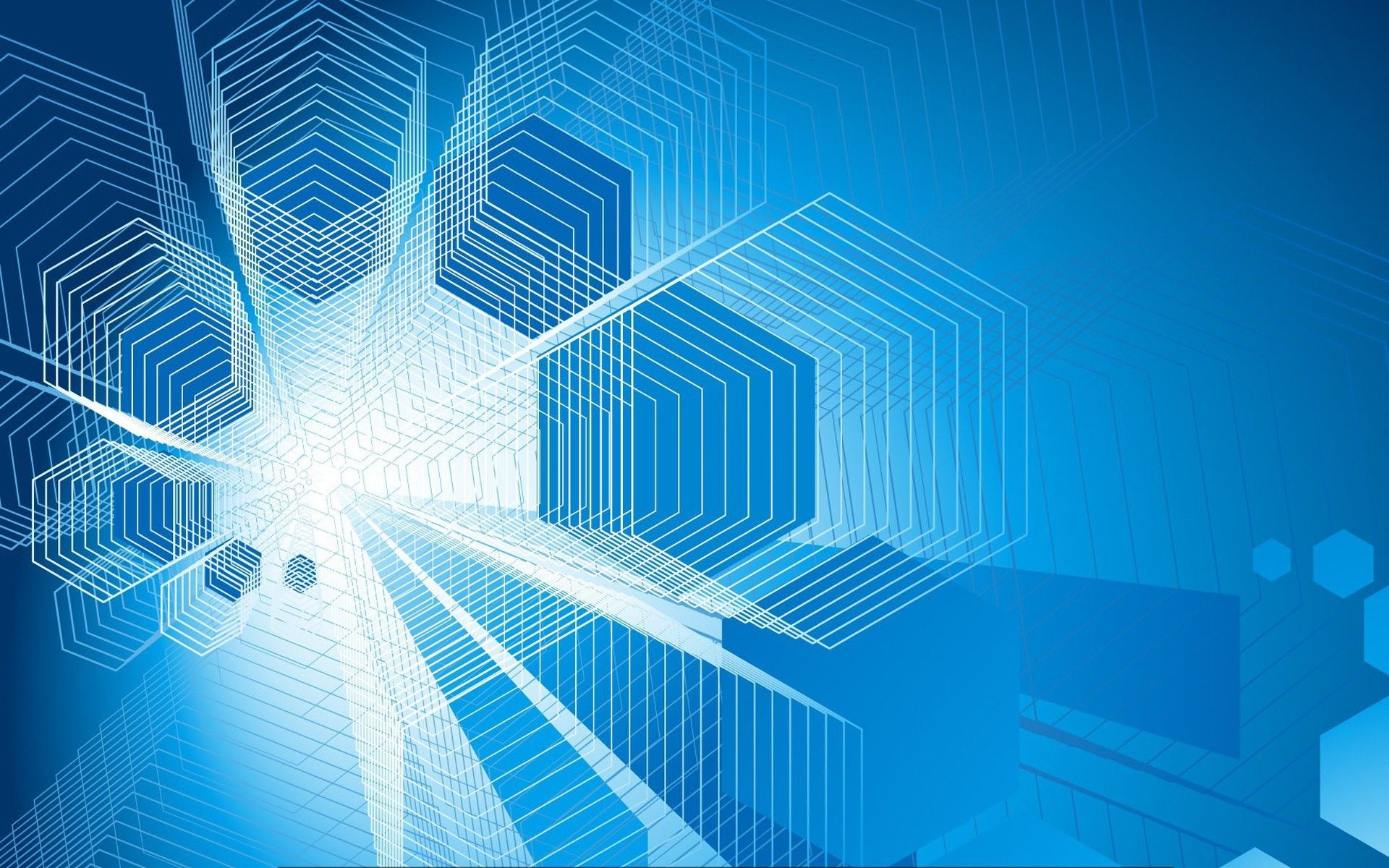 Esagoni astratti tecnologici blu, 1920x1200 Full HD+ WUXGA, Desktop
