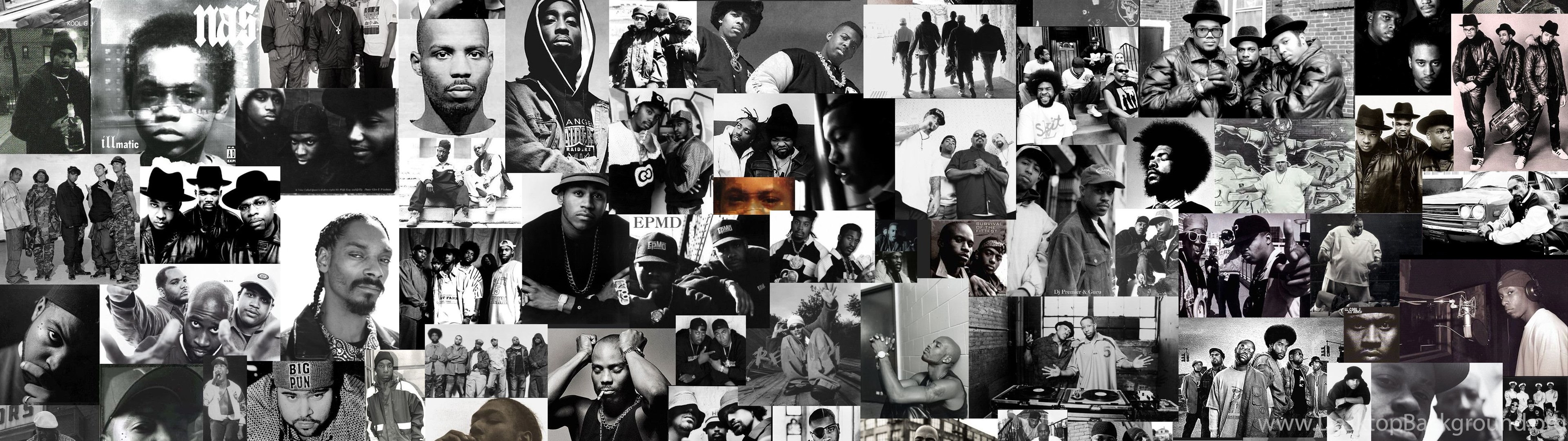 collage rapper bianco nero panoramico, 3840x1080 Ultrawide, Dual Monitor