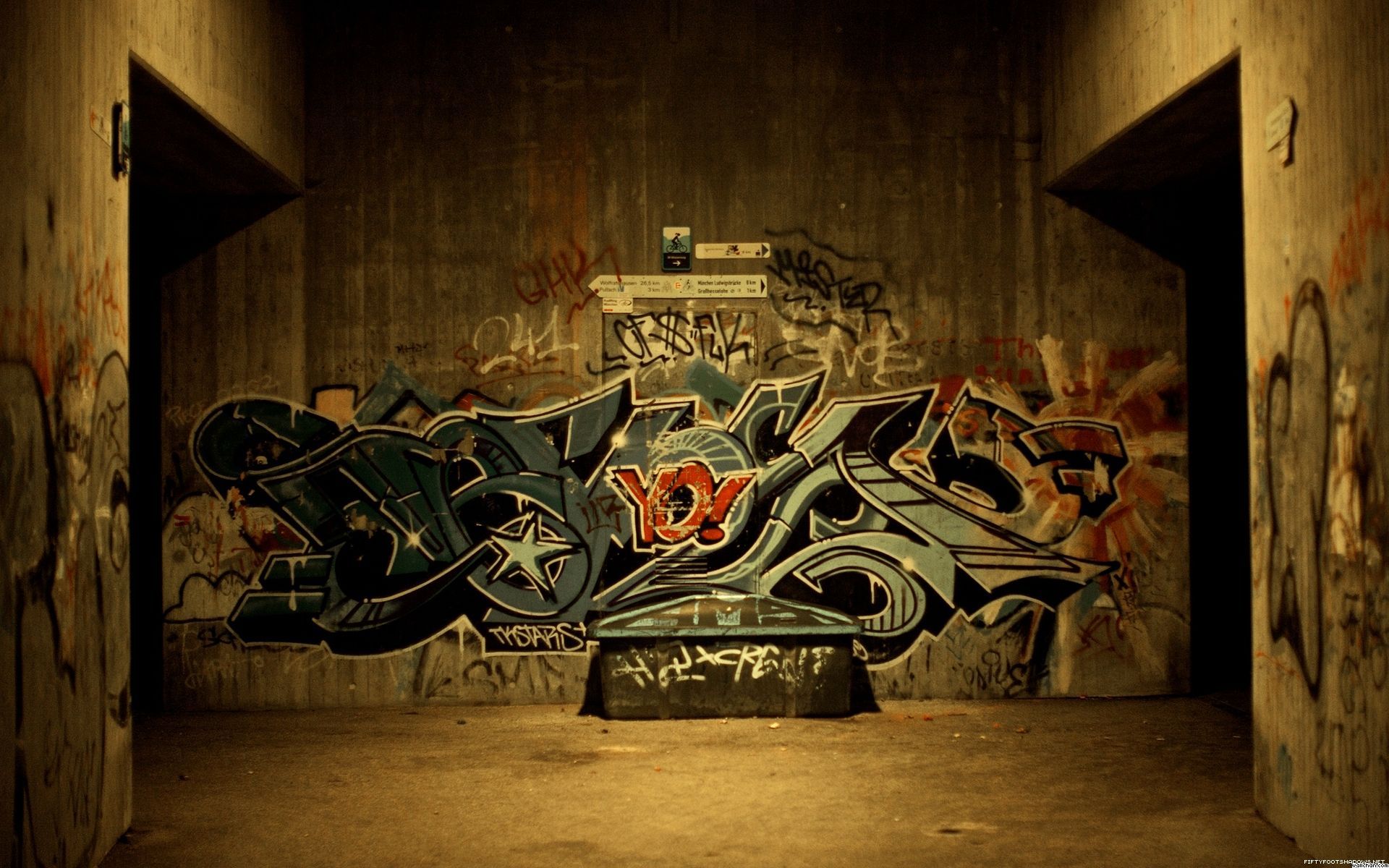 graffiti tunnel muro urbano, 1920x1200 Full HD+, PC Desktop