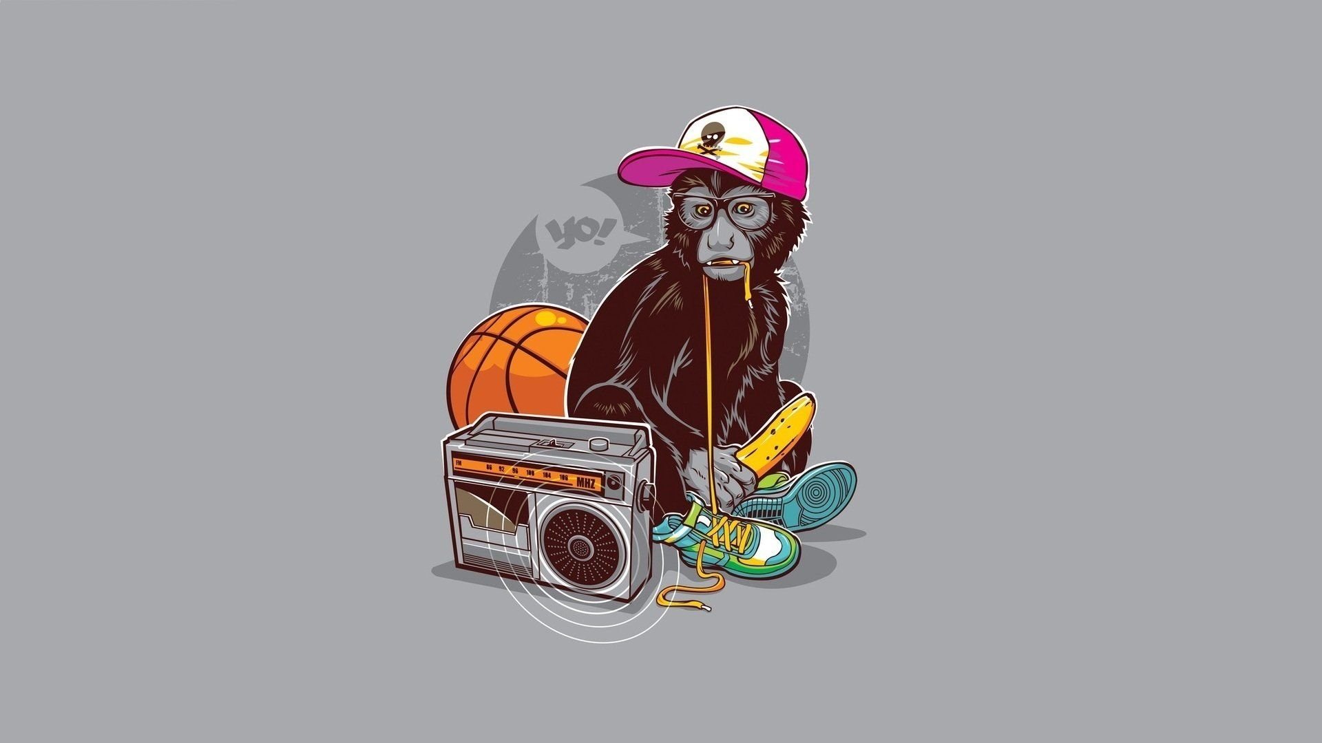scimmia rapper radio basket, 1920x1080 Full HD, Desktop