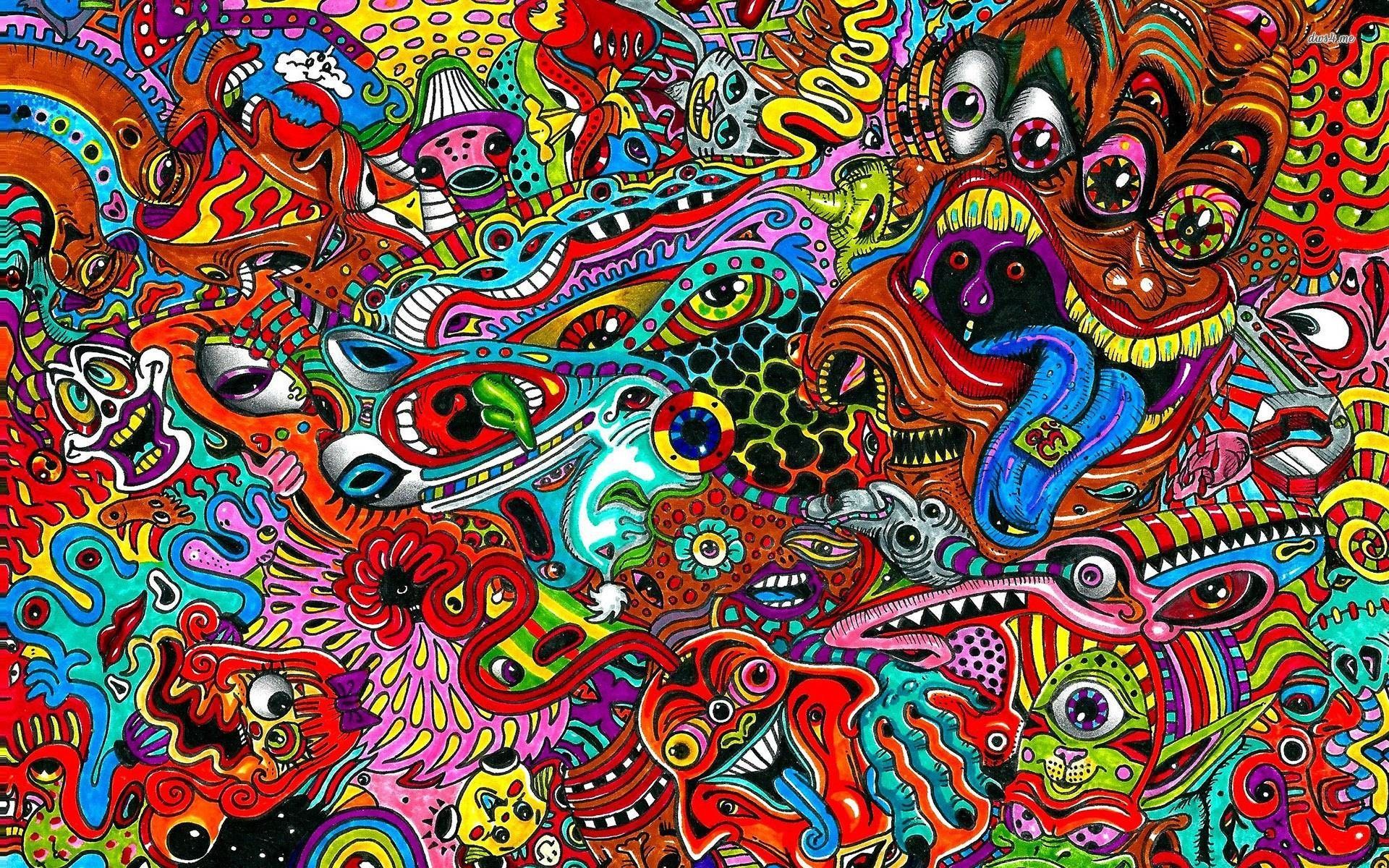 Arte psichedelica trippy colorata, 1920x1200 WUXGA, Desktop