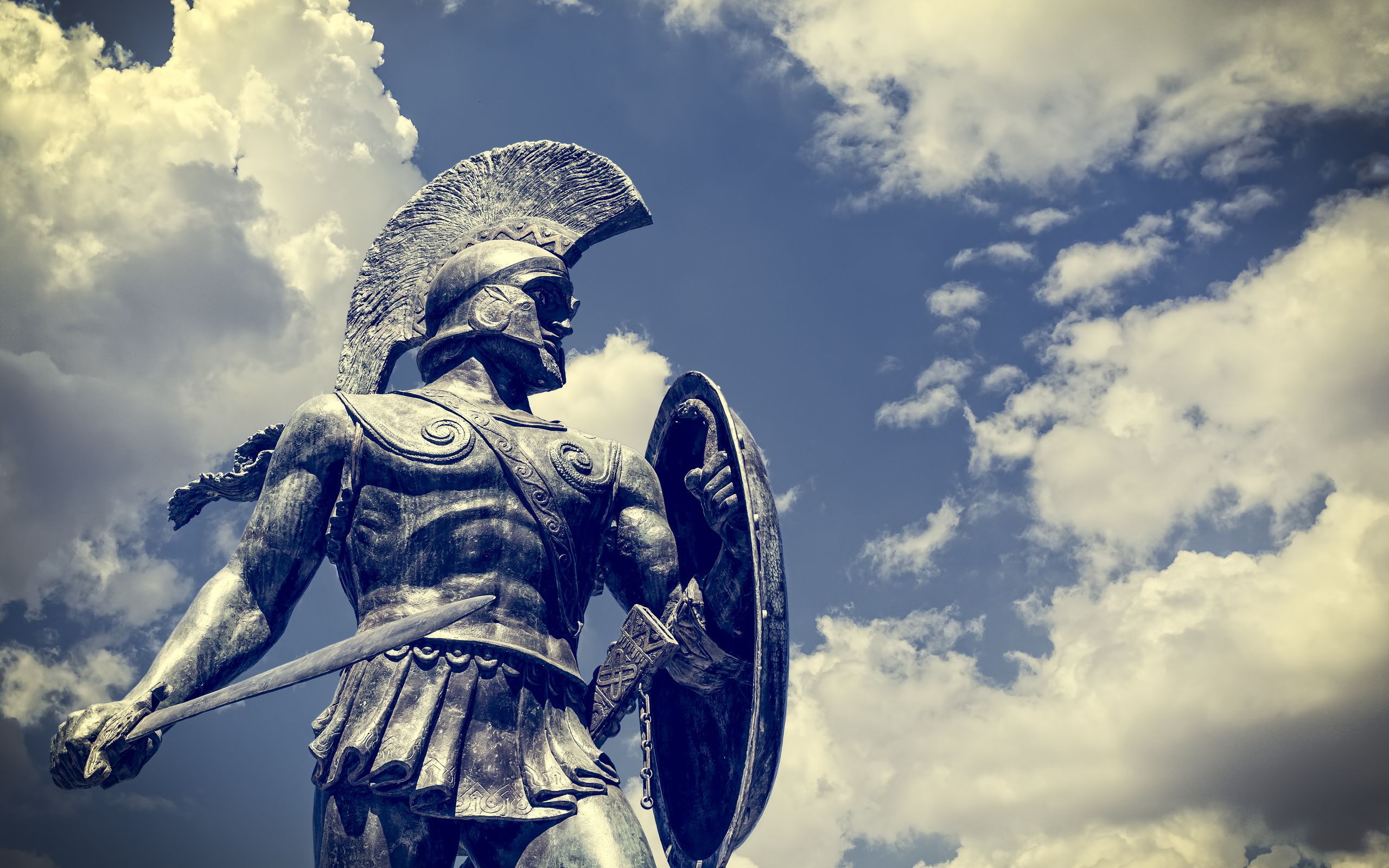 Statua guerriero spartano bronzo, 2560x1600 WQXGA, PC