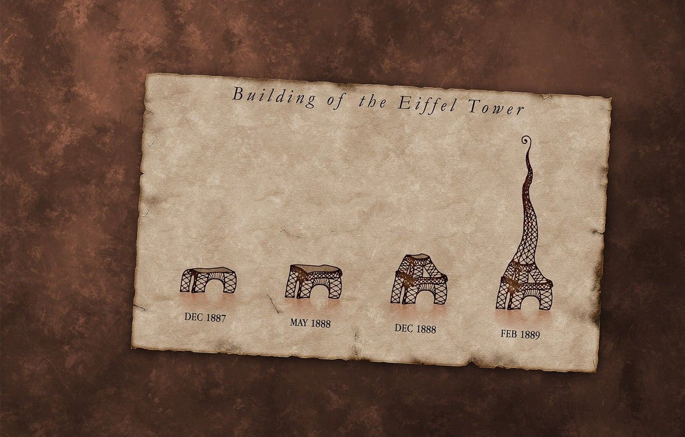 Torre Eiffel fasi costruzione, 1332x850 HD, ROG Asus Laptop