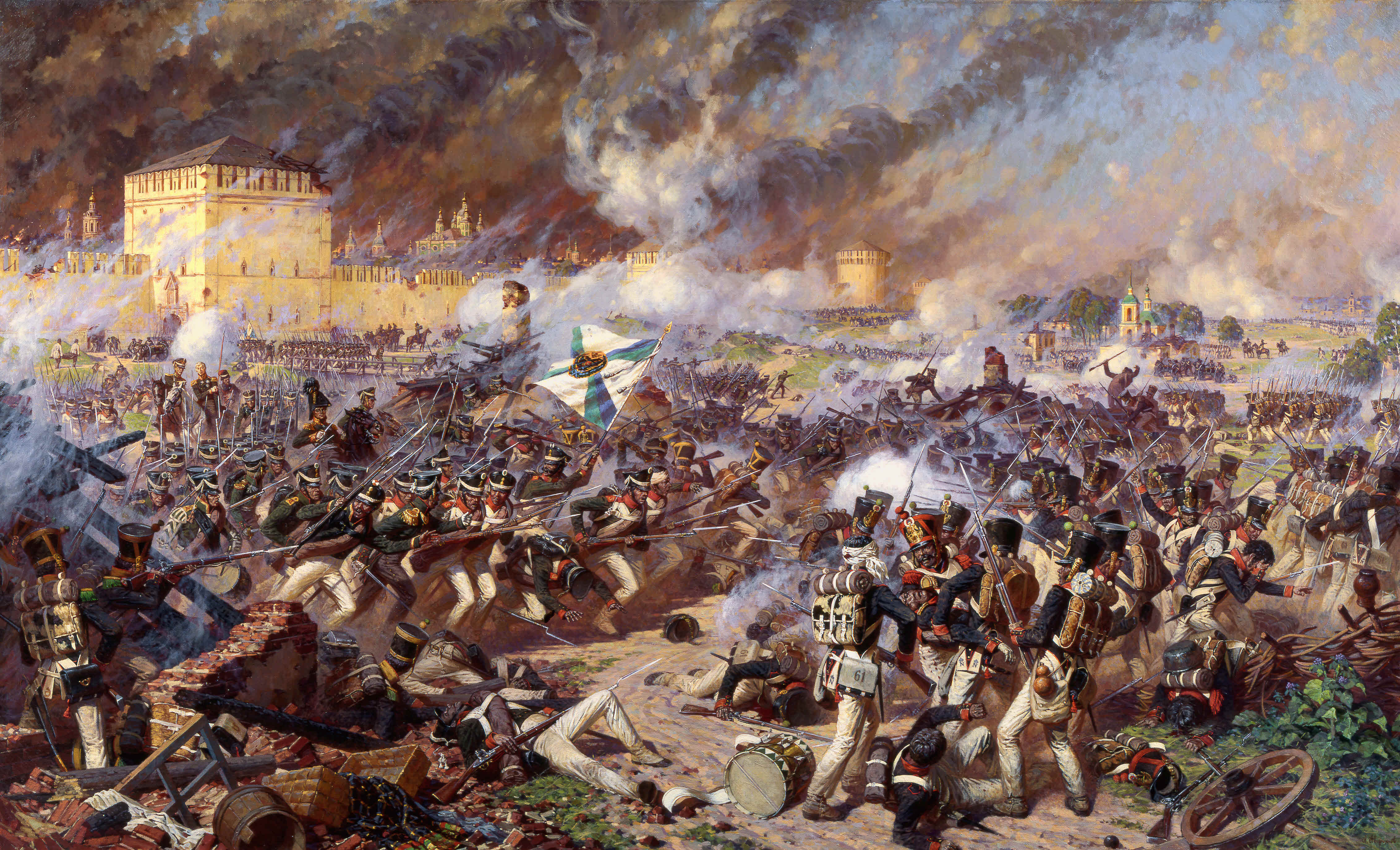Battaglia storica con soldati e cannoni, 4528x2749 UHD, PC 4K