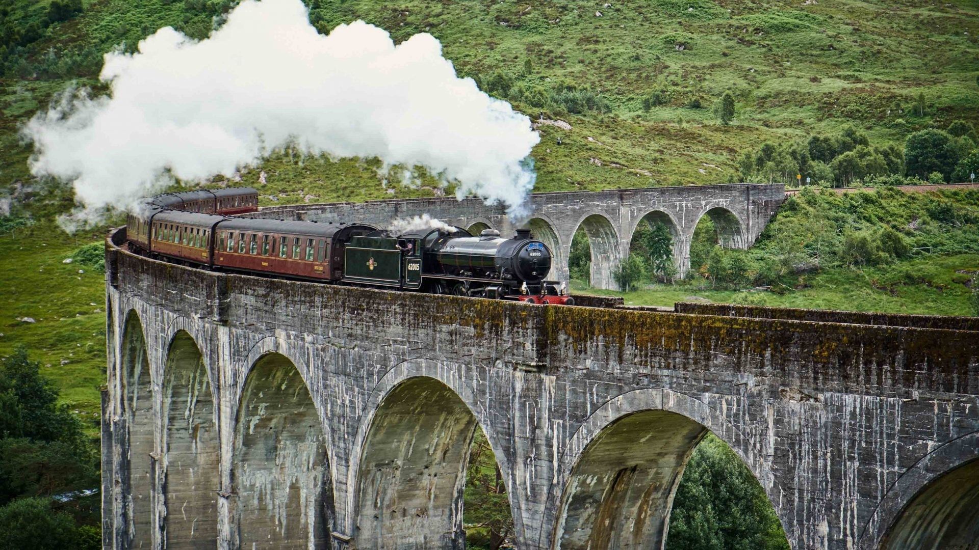Treno a vapore su viadotto Glenfinnan, 1920x1080 Full HD 1080p, Desktop