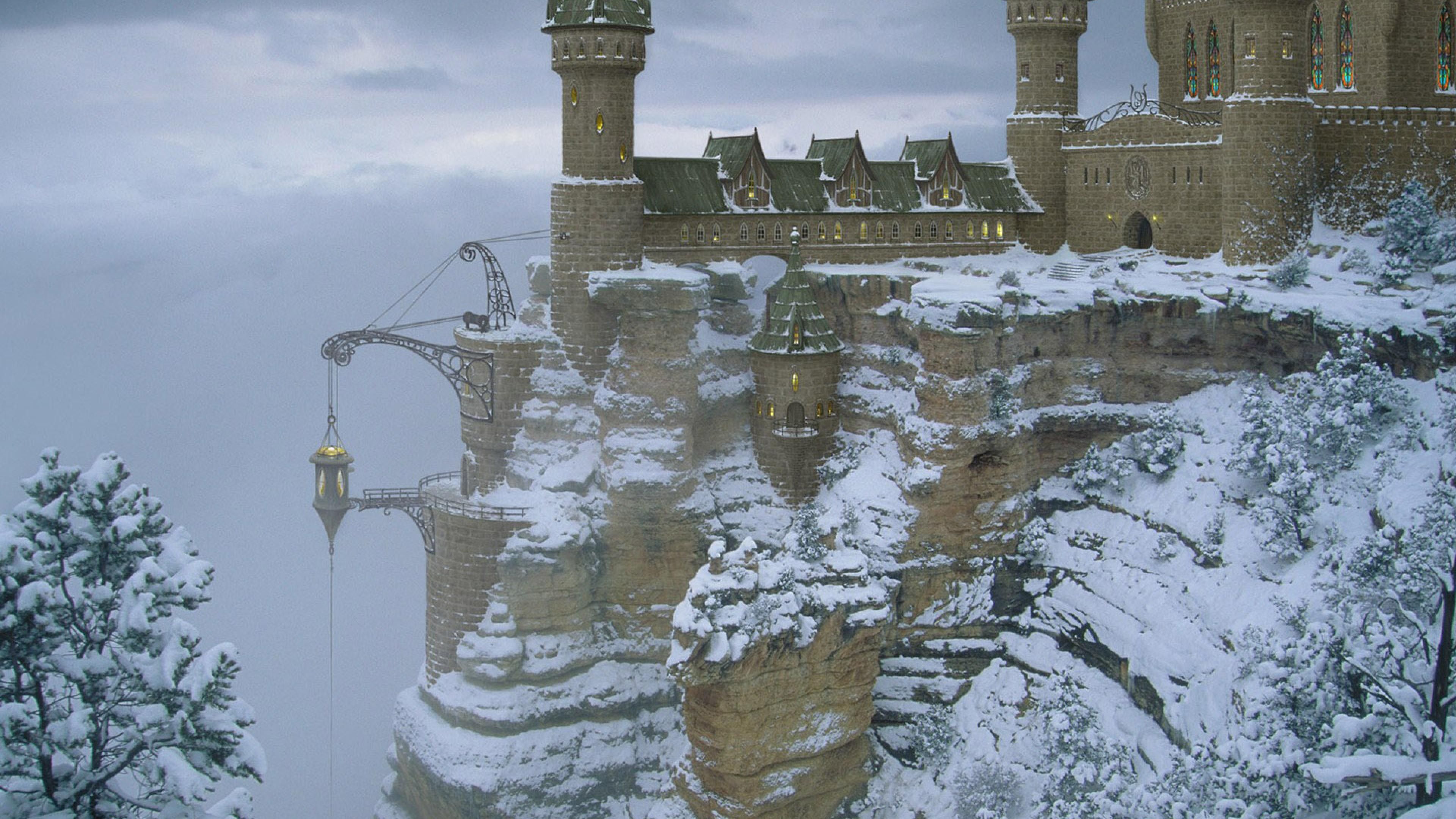 Villaggio Hogsmeade innevato inverno, 1191x670 HD, PC