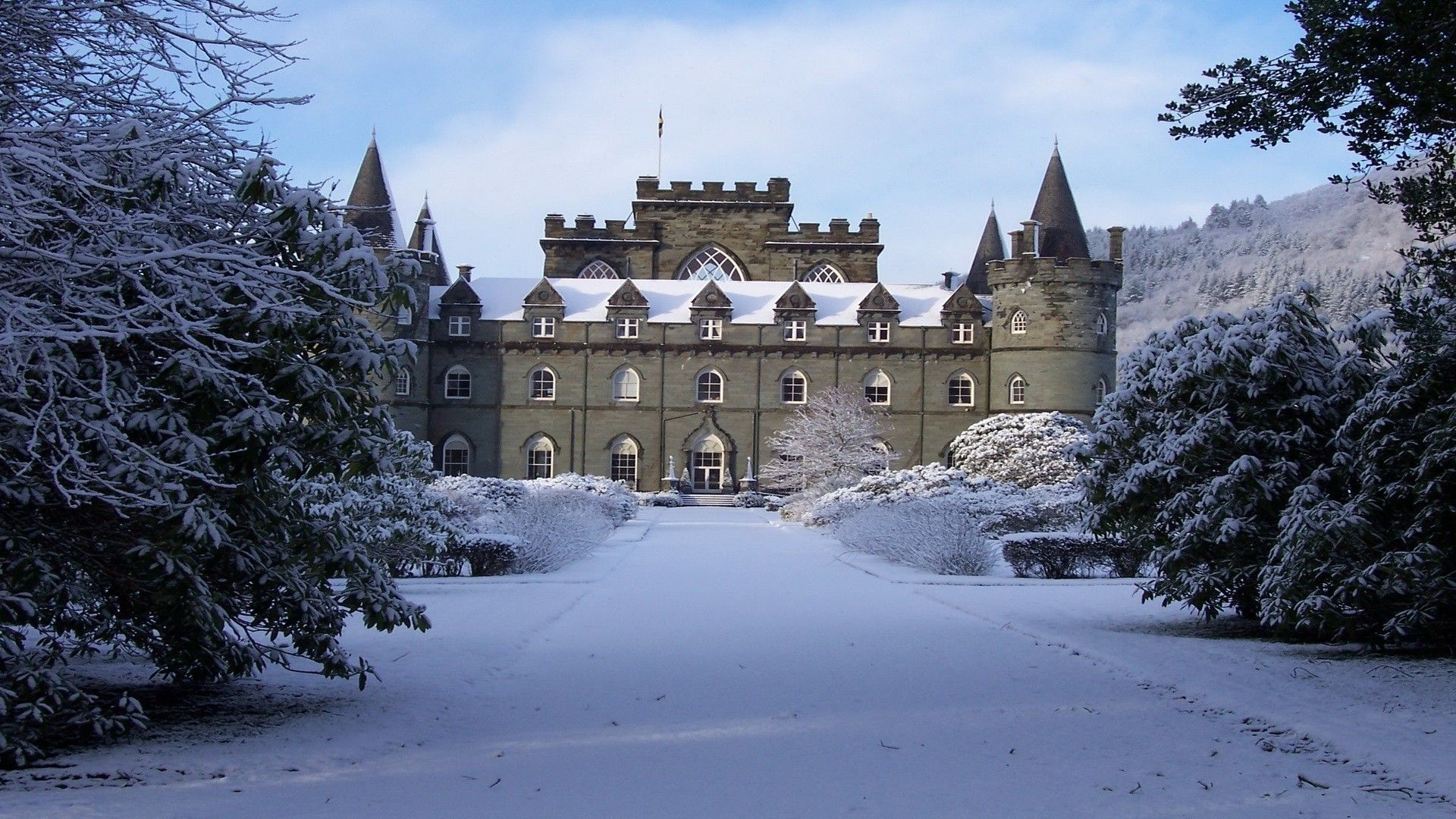 Castello Hogwarts al crepuscolo, 1920x1080 Full HD, Desktop