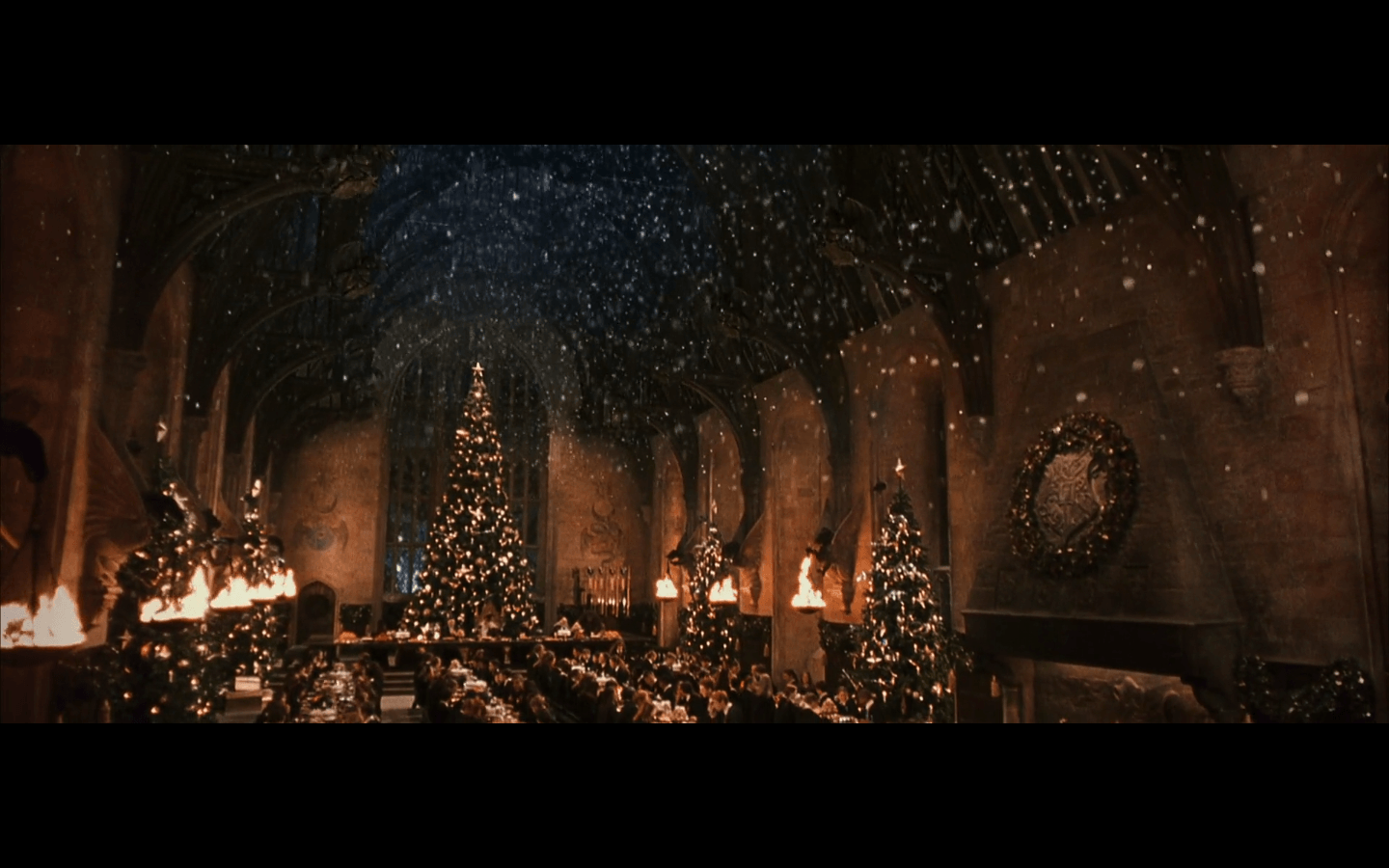 Diagon Alley innevato natalizio, 1191x670 HD, Desktop