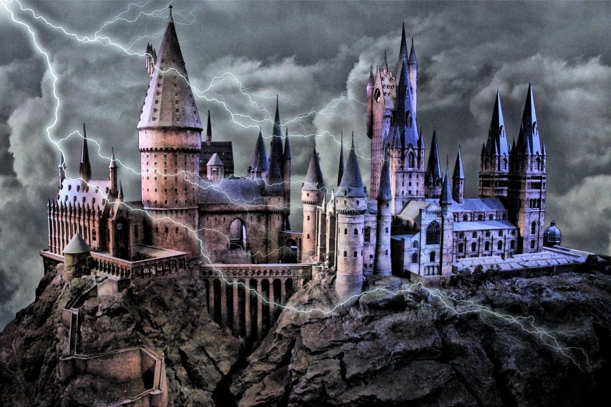Castello Hogwarts notte inverno, 736x1309 Verticale, Telefono