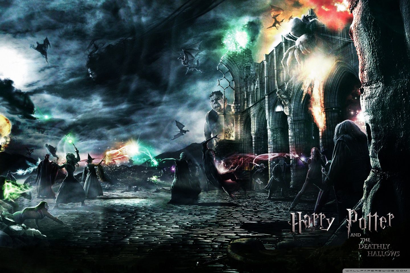 Personaggi Harry Potter con bacchette, 2560x1440 QHD, Laptop