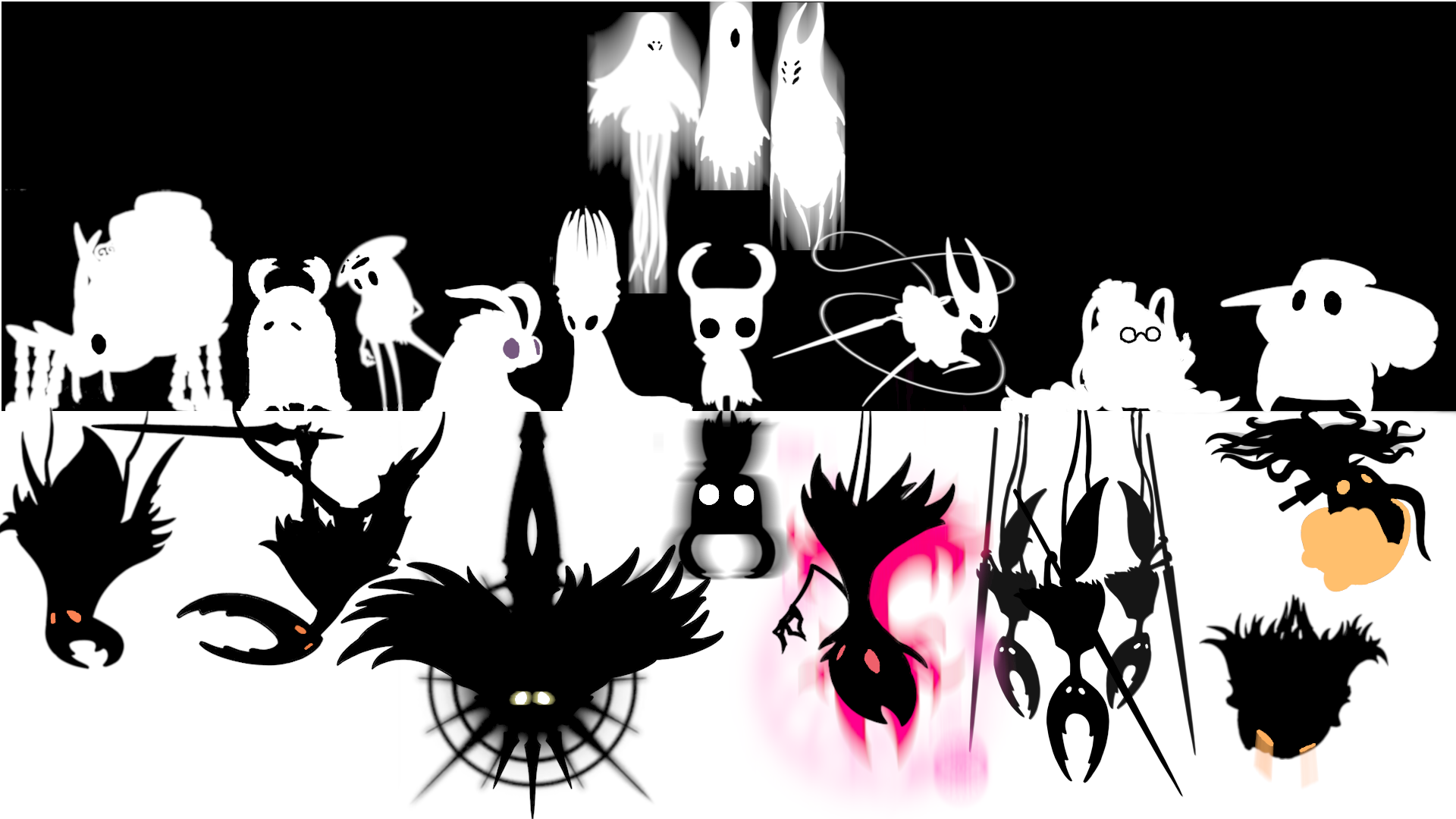 Hollow Knight silhouette personaggi, 1920x1080 Full HD, PC Desktop