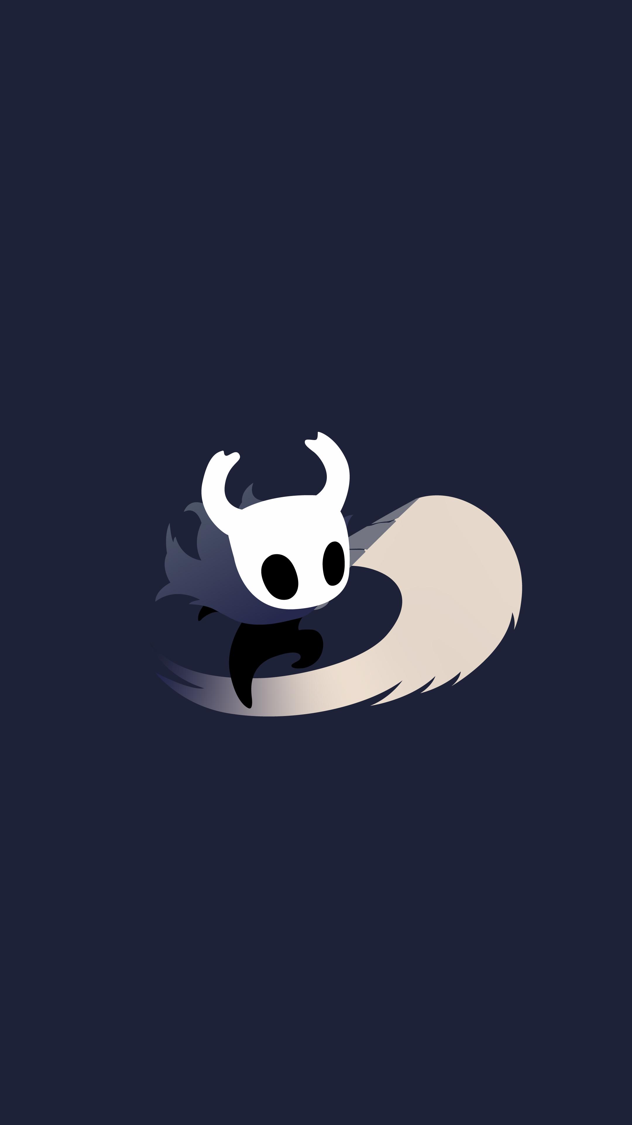 Hollow Knight minimalista sfondo blu, 2160x3840 Verticale, Telefono