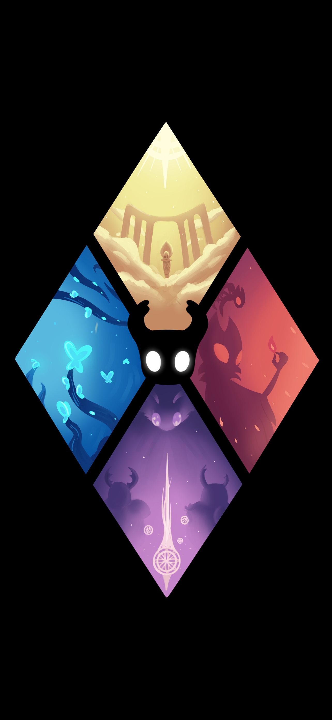 Hollow Knight cavaliere rombo colorato, 1284x2778 Full HD Verticale, iPhone