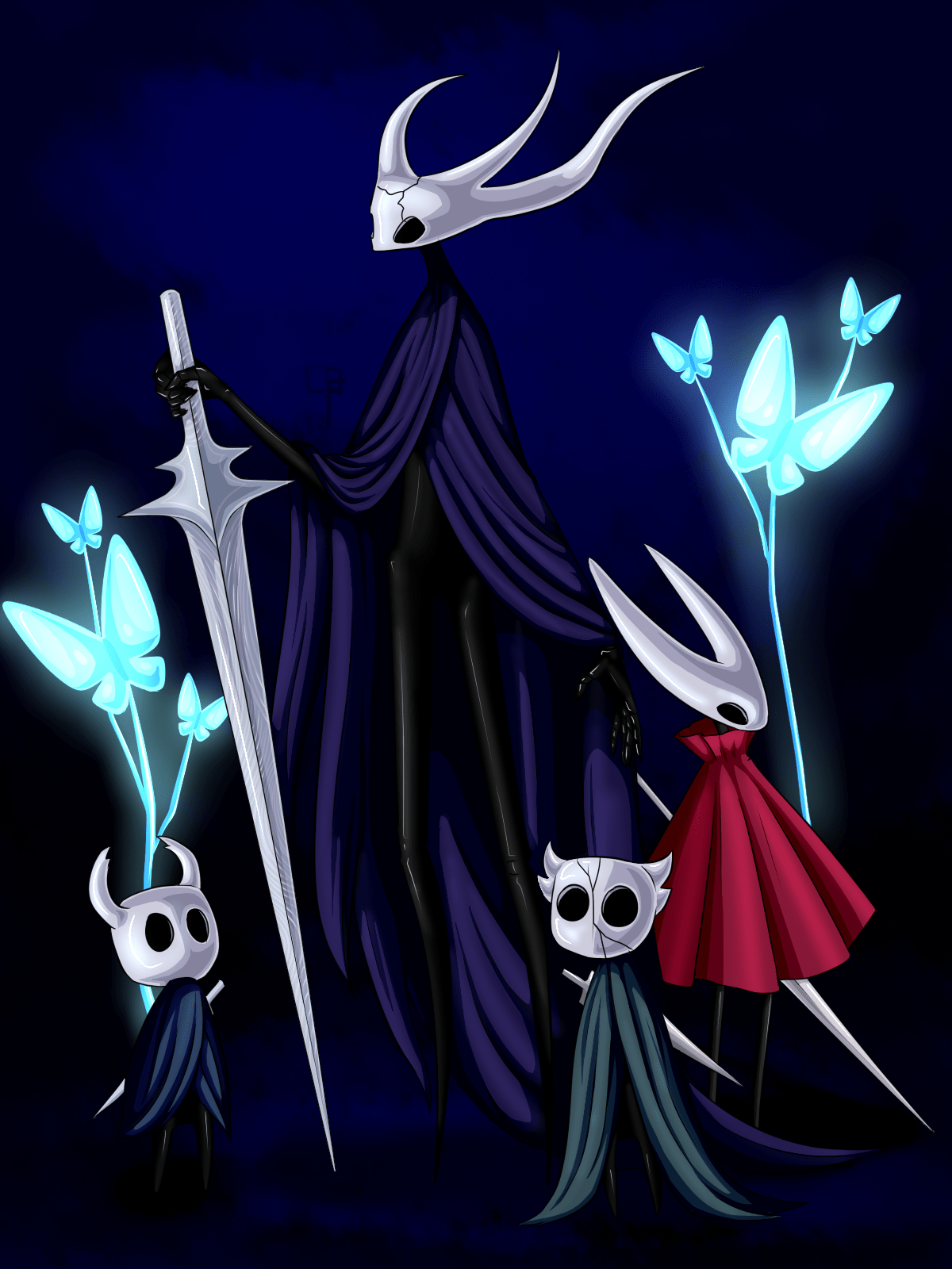 Personaggi Hollow Knight con spada, 1200x1600 Full HD Verticale, Smartphone
