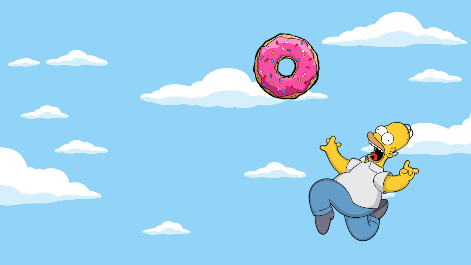 Homer Simpson salta verso ciambella, 1920x1080 Full HD 1080p, HP Laptop