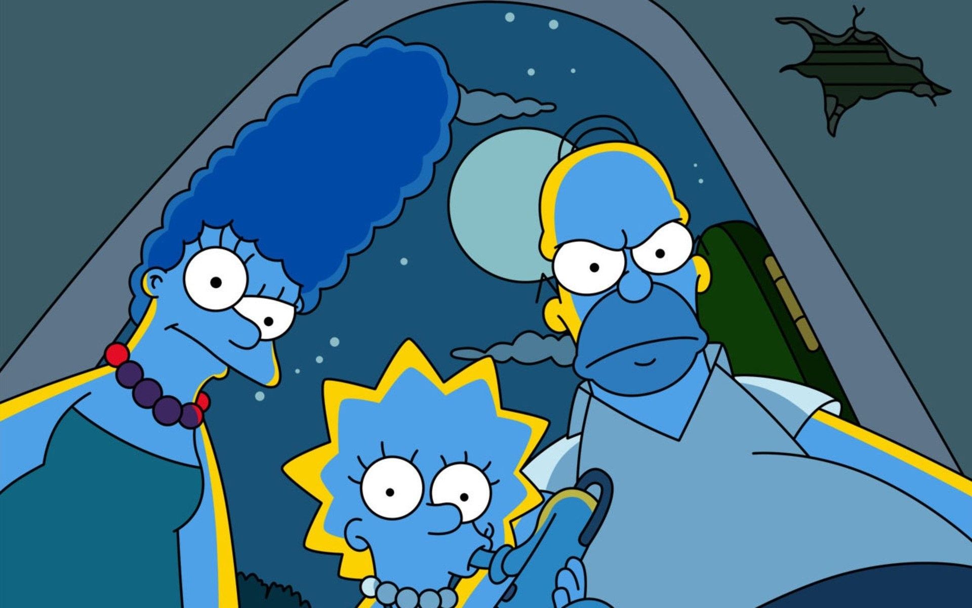 Simpson famiglia scena notturna, 1920x1200 WUXGA, Dell XPS