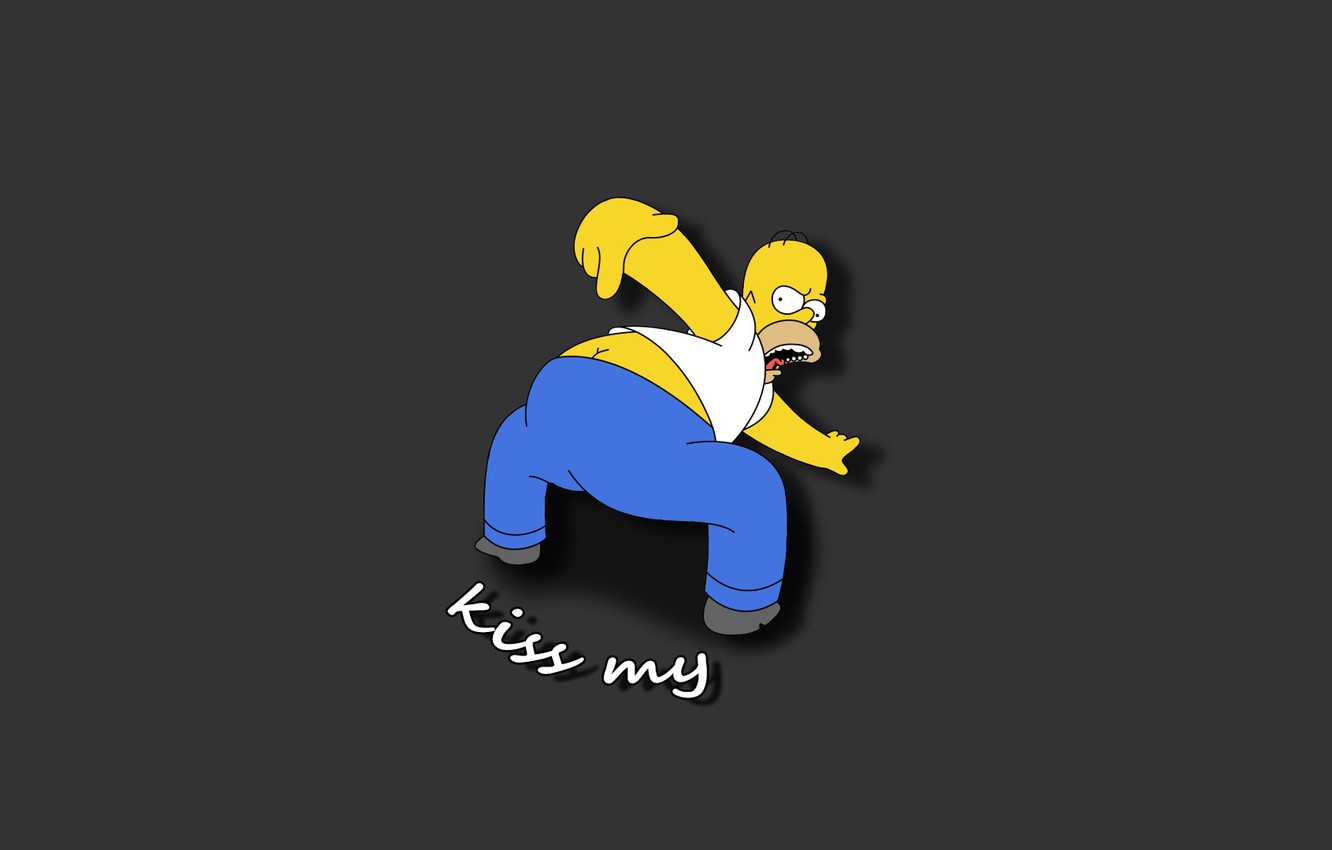 Homer Simpson kiss my, 1332x850 720p, PC
