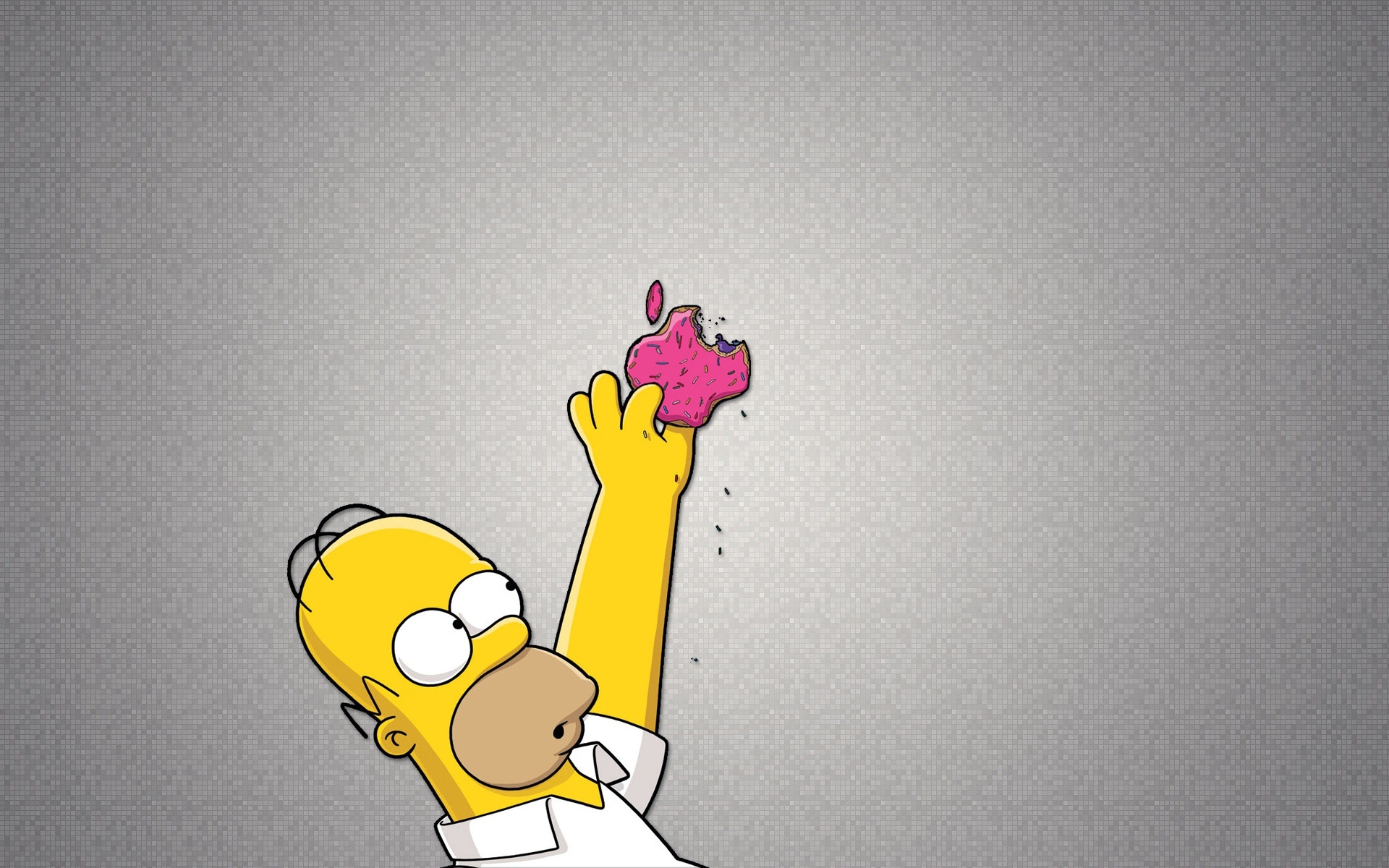 Homer Simpson raggiunge logo Apple, azienda tech, 1920x1200 WUXGA, Desktop