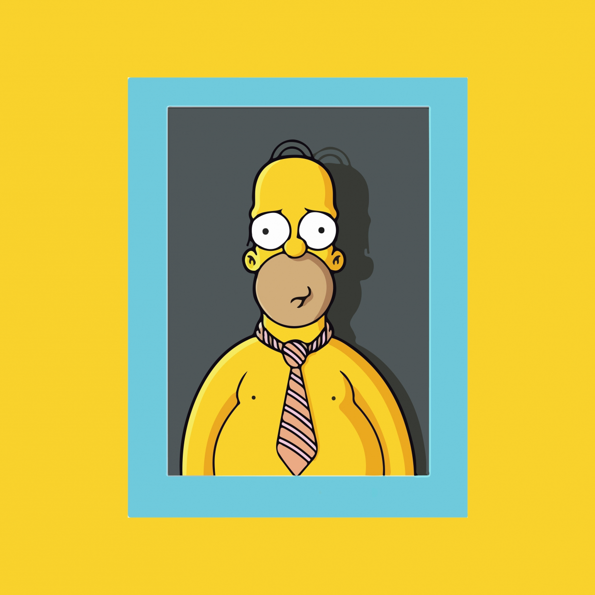 Homer Simpson cornice minimal, 1224x1224 HD, PC