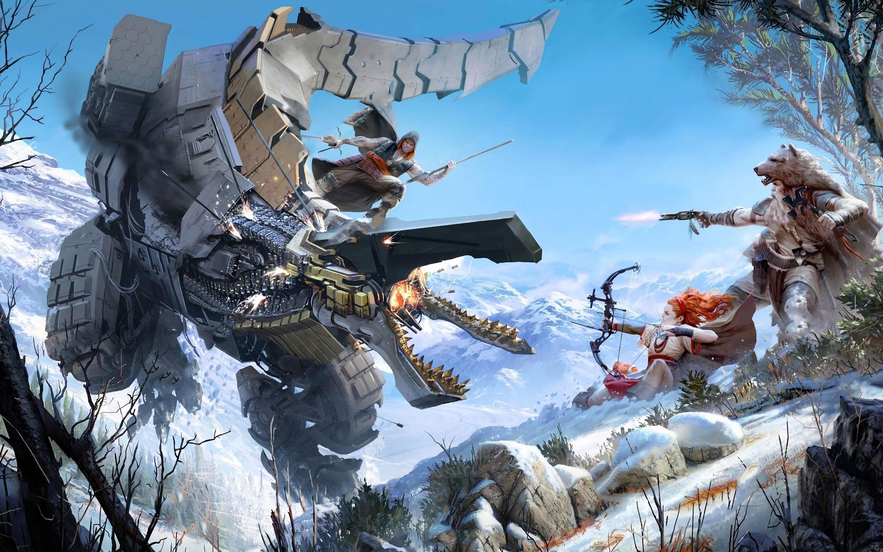 Aloy combatte macchina Horizon Zero Dawn, 2880x1800 WQXGA, MacBook Pro