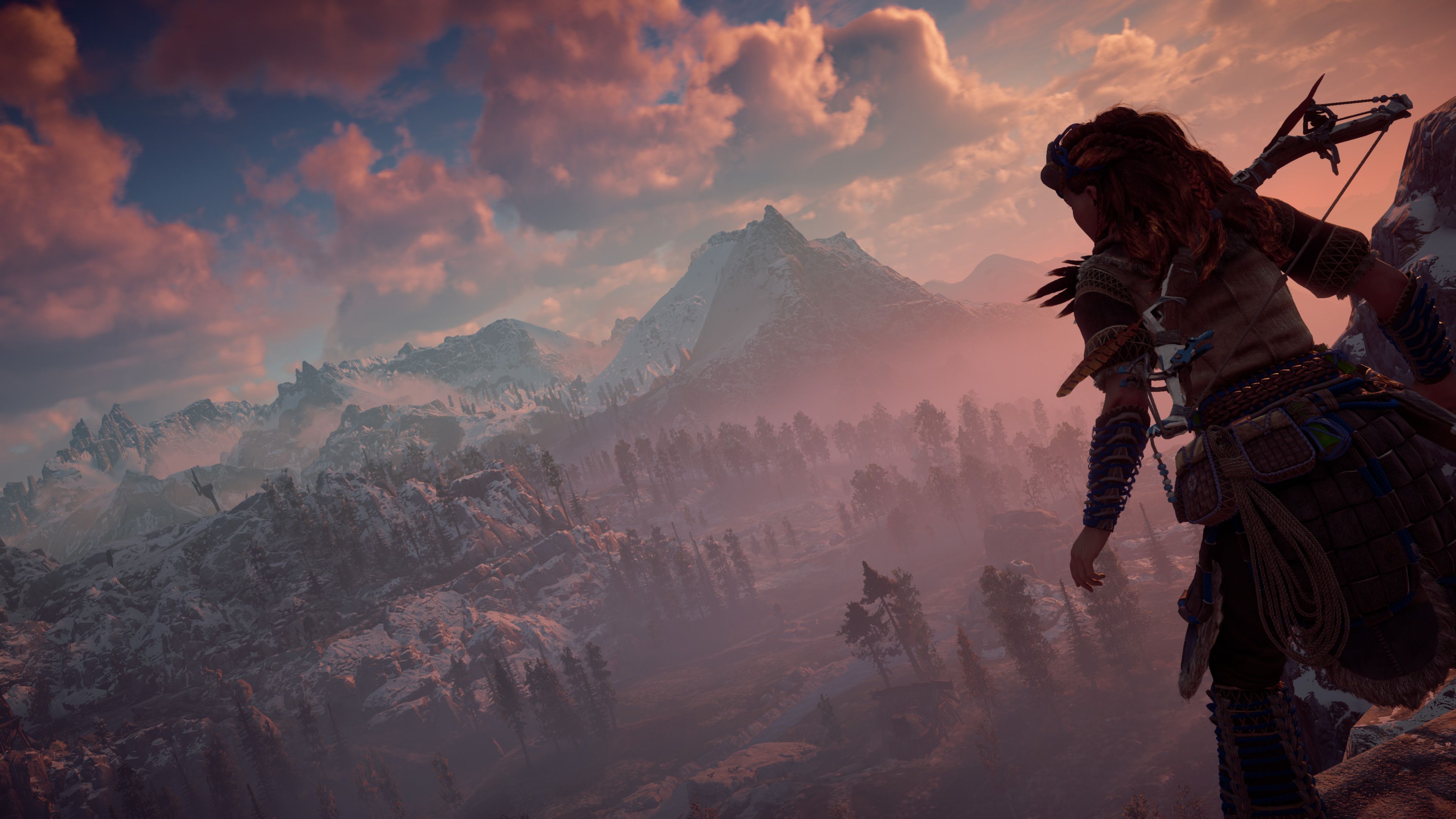 Aloy Horizon Zero Dawn paesaggio, 3840x2160 4K Ultra HD, Monitor 4K